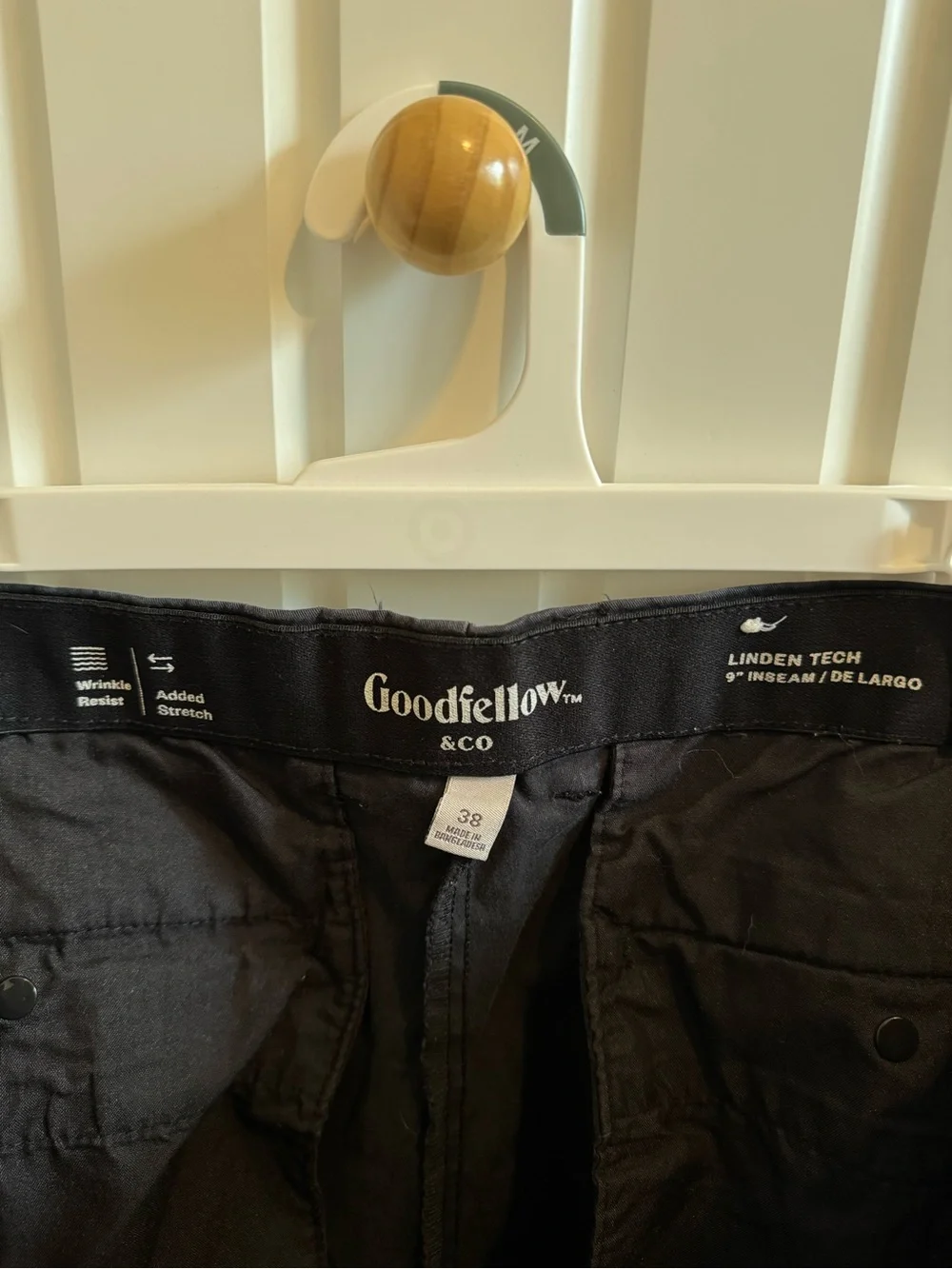 Goodfellow & Co Black Flat-Front Cotton Shorts